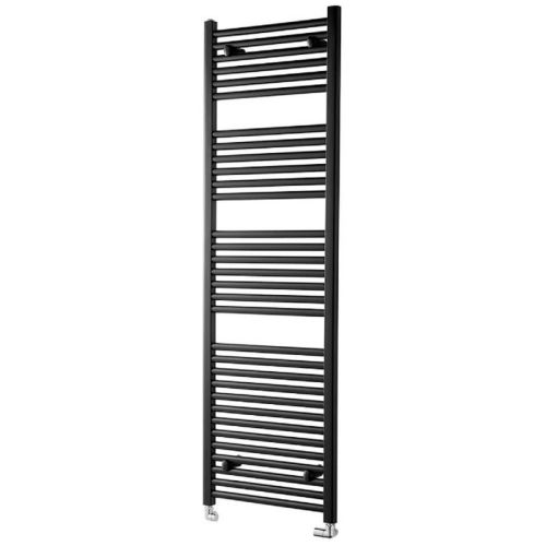 Lazzarini Silea 1800 x 500mm Straight Heated Towel Rail - Matt Black (21101)