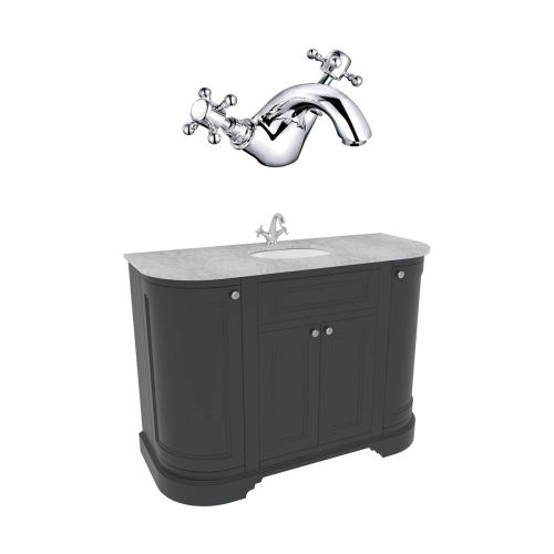 Kingsbury 1200mm Vanity Unit & Tap Deal - Shadow Grey (15698)