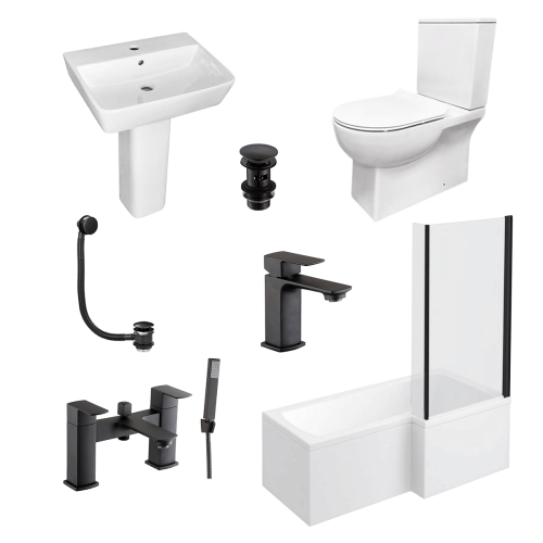 Linea Noir Shower Bath Deal - Right Hand (11413)