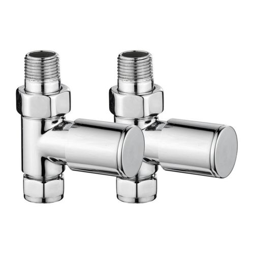 Eliseo Ricci Minimalistic Straight Radiator Valve - Chrome (20504)