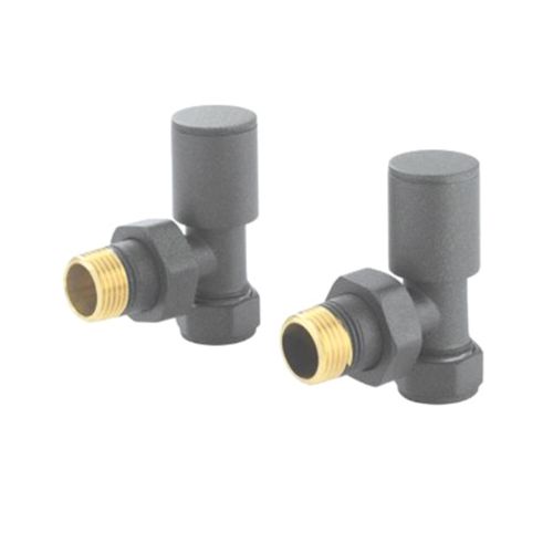 Eliseo Ricci Minimalistic Angled Radiator Valve - Anthracite (20498)