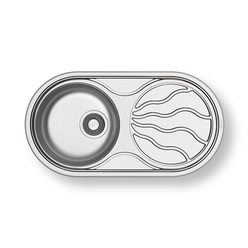 Pyramis SR Twig 850 x 450mm 1 Bowl 1Taphole Sink (20723)