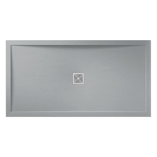 Aquadart Aqualavo 1200 x 800mm Rectangle Slate Effect Shower Tray - Grey (20796)