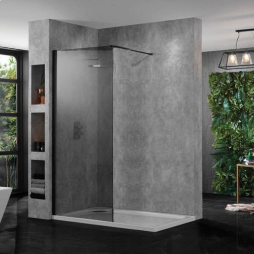 Aquadart 10 800mm Wetroom Panel - Smoked Glass (10397)