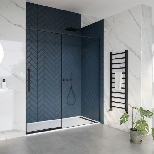 Dawn Asteria 1000mm Slim Frame Sliding Door Right Hand - Black