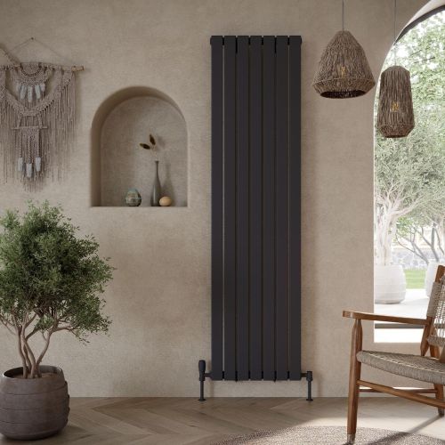 Alonso Single 1800mm x 476mm Designer Radiator - Anthracite