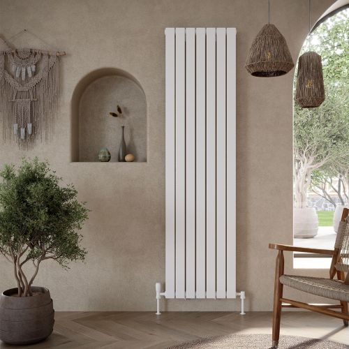 Alonso Single 1800mm x 476mm Designer Radiator - White