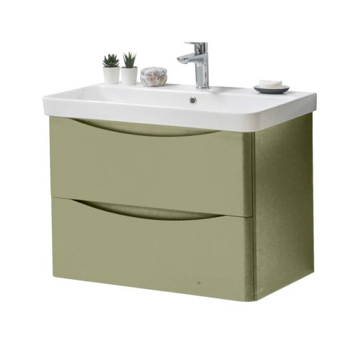Happi 800mm Wall Mounted Vanity Unit & Basin - Normandy Grey 