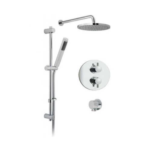 Vado Celsius 2 Outlet Thermostatic Shower Package & Slide Rail Kit (4323)