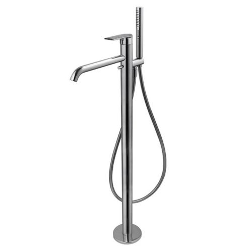 Vema Timea Floor Standing Bath/Shower Mixer - Chrome
