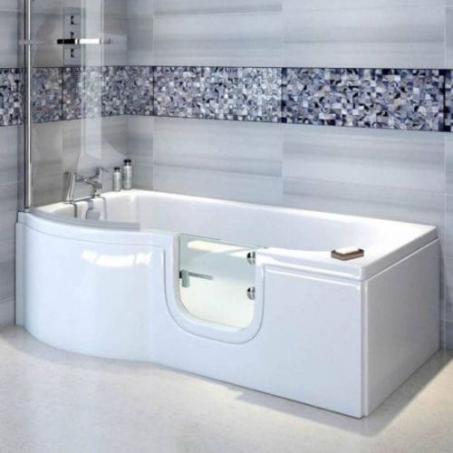 Bathe Easy Concert Easy Access 1675mm P-Shape Shower Bath, Screen & Panels - Right Hand (1026)