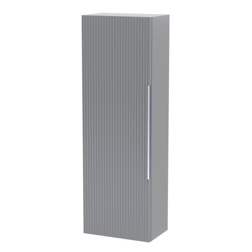 Hudson Reed Fluted 400mm Wall Mounted Storage Cabinet - Satin Grey
