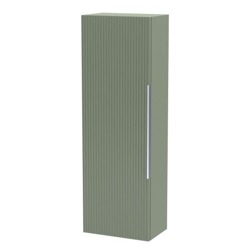 Hudson Reed Fluted 400mm Wall Mounted Storage Cabinet - Satin Green