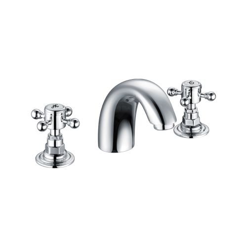 Harrogate Brassware 3 Hole Basin Mixer - Chrome (15963)