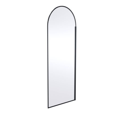 Hudson Reed 800mm Arched Wetroom Screen - Matt Black (18808)
