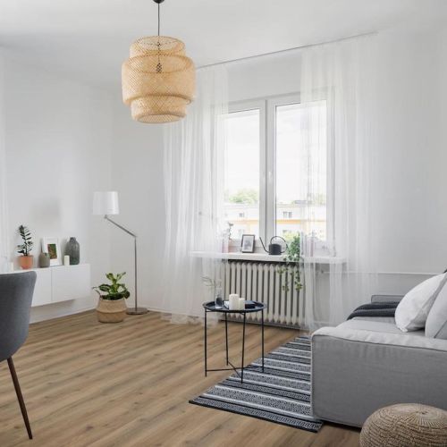 Lusso Floor Mocha Oak Luxury Vinyl Flooring - 1220 x 180 x 5 mm - 2.64 M2 Per box (21212)