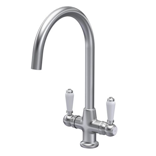 Nuie Cruciform Traditional Mono Kitchen Tap - Brushed Nickel (20370)