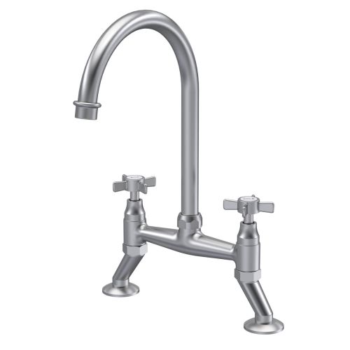 Nuie Bridge Traditional Mono Kitchen Tap - Brushed Nickel (20374)