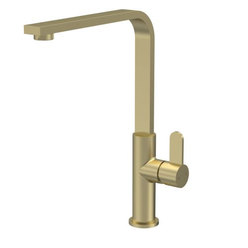 Nuie Churni Mono Single Lever Kitchen Tap - Brushed Brass (20332)