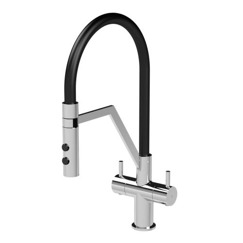 Nuie Ravi Mono Dual Lever Kitchen Tap - Chrome (20359)