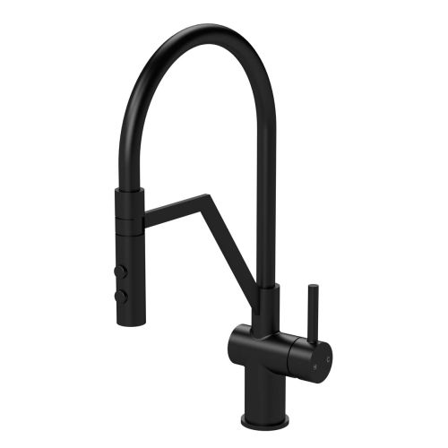 Nuie Ravi Mono Single Lever Kitchen Tap - Matt Black (20366)