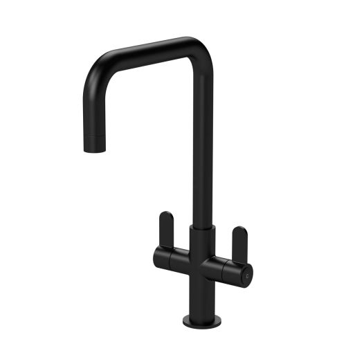 Nuie Kosi Mono Dual Lever Kitchen Tap - Matt Black (20338)