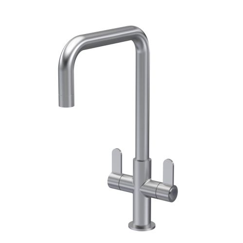 Nuie Kosi Mono Dual Lever Kitchen Tap - Brushed Nickel (20337)