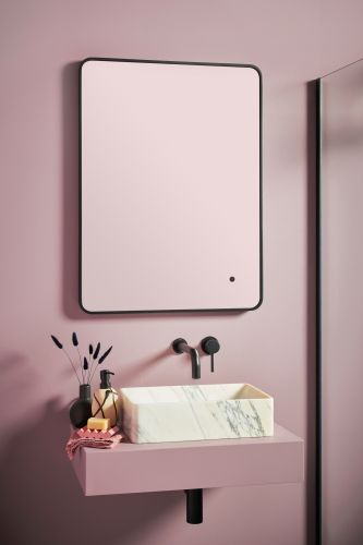 Eliseo Ricci Soft Square LED 600x800mm Mirror - Black Frame (19534)