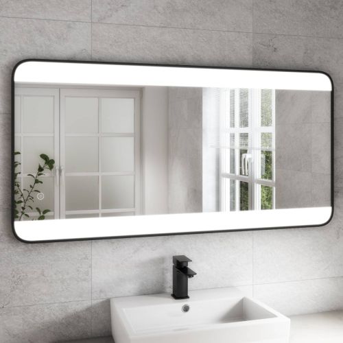 Noir Black Frame Mirror Range with Colour Change (16267)