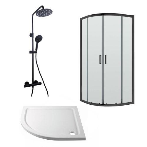 Noir 900 Shower Enclosure Deal - Black (11578)