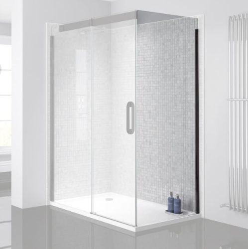 April Prestige2 800mm Frameless Side Panel - Clear/Black (10250)