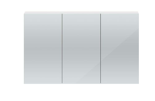 Hudson Reed Quartet 1350mm Mirrored Cabinet - White Gloss QUA009 (5387)