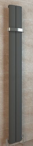 Berlini 1800 x 185mm Aluminium Radiator - Matt Anthracite (6248)