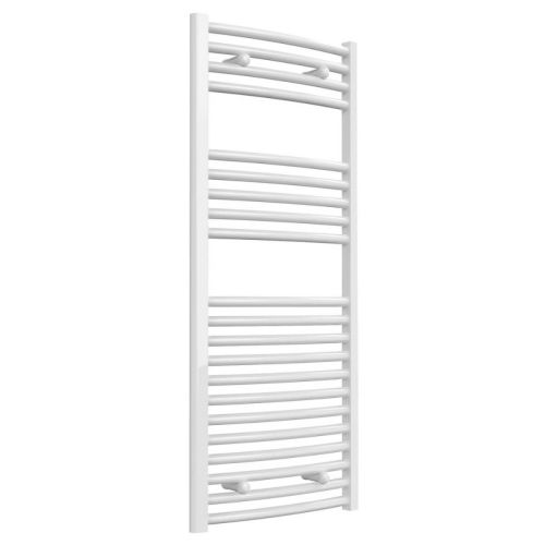 Reina Diva Curved 1200 x 400mm Heated Towel Rail - White (4703)