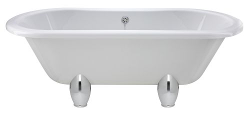 Hudson Reed Kingsbury 1500mm Freestanding Double Ended Bath & Deacon Legset RL1501M1 (1088)