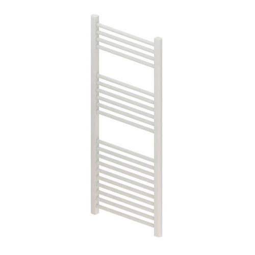 Lazzarini Silea 1200 x 600mm Straight Heated Towel Rail - White (20770)