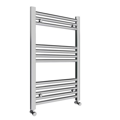 Lazzarini Silea  800 x 500mm Straight Heated Towel Rail - Chrome (20767)