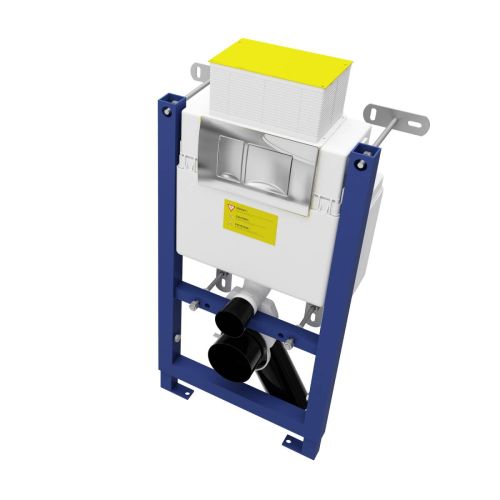 Objekt Ceramica SAN140 85cm Wall Hung WC Frame - Chrome Dual Flush Plate (13355)