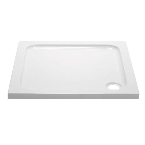 Elements 800 x 800mm Square Slim Line Shower Tray with Corner Waste (20628)