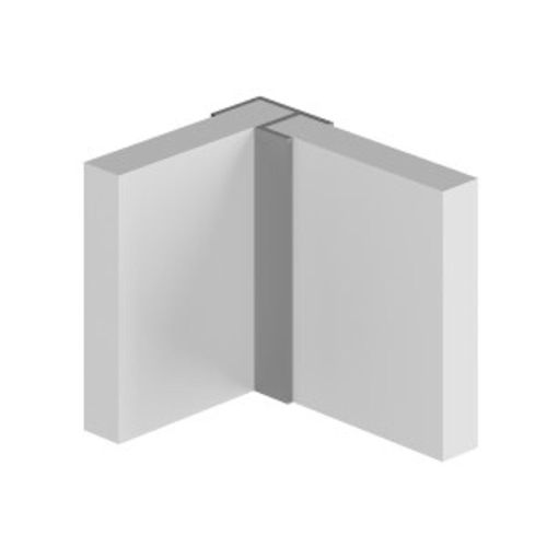 CLASSIC Type 100 Flush Corner Aluminium Extrusion - Satin Anodised - 2450mm Long (21105)