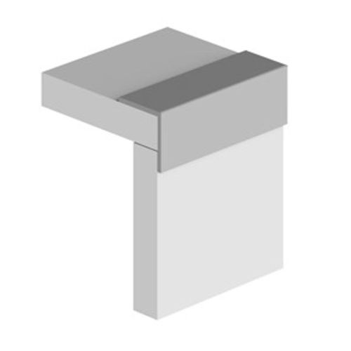 CLASSIC Type 102 Angle Profile Aluminium Extrusion - Satin Anodised - 2450mm Long (21109)