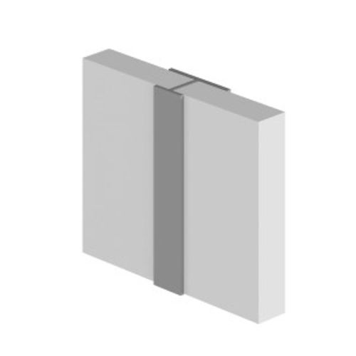 CLASSIC Type D Continuous H Joint Aluminium Extrusion - White - 2450mm Long (21116)