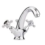 Hudson Reed Topaz with Crosshead Mono Basin Mixer & Domed Collar - Black BC405DX (2414)