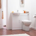Nuie Sienna Slimline Floorstanding Furniture Pack - Gloss White (10024)